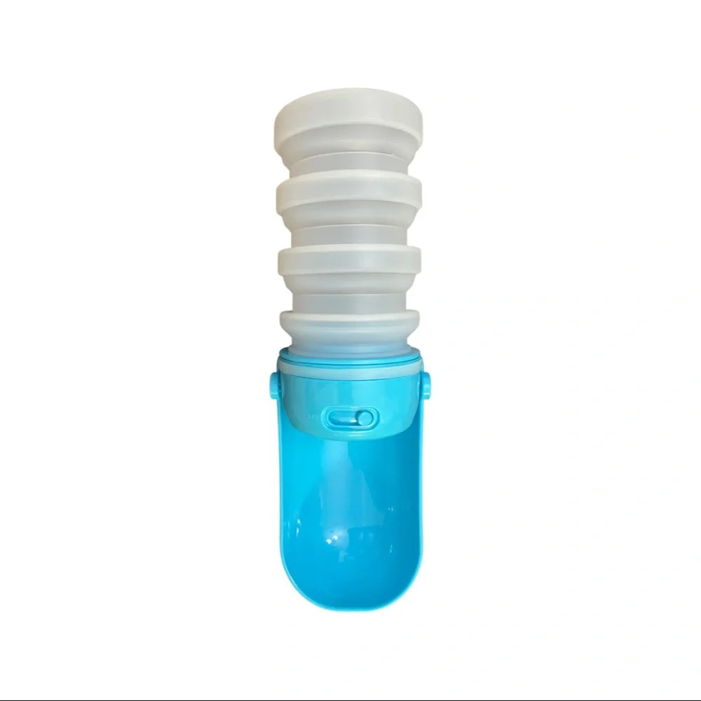 Pet expandable silicone water bottle